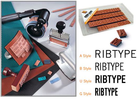 RibType DIY Personalized Business Stamp Custom Rubber Return Address Stamp  Kit (Font Size, RT-07)
