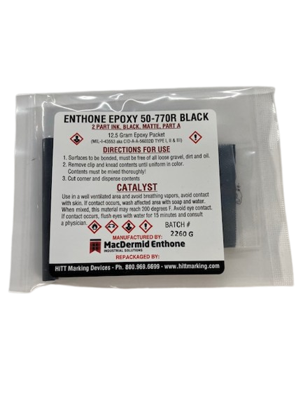 50-770R Enthone Epoxy Ink - Flat Black with #77 Catalyst