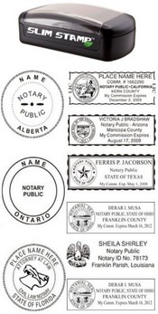 Pre-Inked Notary Slim Stamp
Slim Stamp
Notary Public Stamp